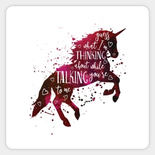 Pink Unicorn Splash Sticker